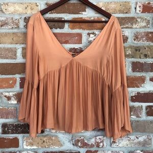Forever 21 Contemporary Orange/Peach Blouse